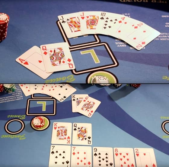 Pai Gow Poker hand comparison and copy hand example