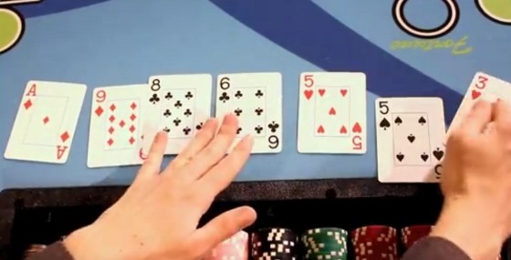 Dealer ranking cards before setting the house way