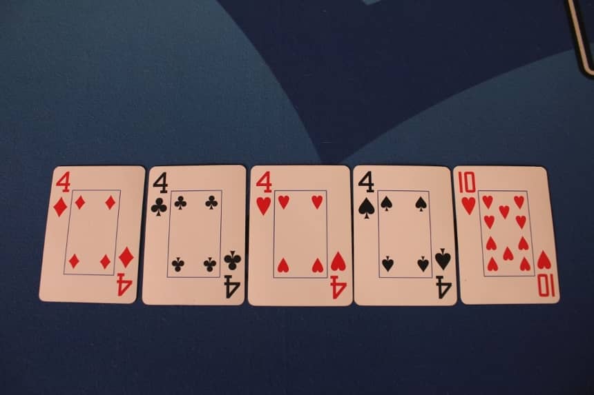 Pai Gow Poker four of a kind example