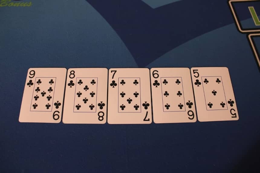 Pai Gow Poker straight flush example