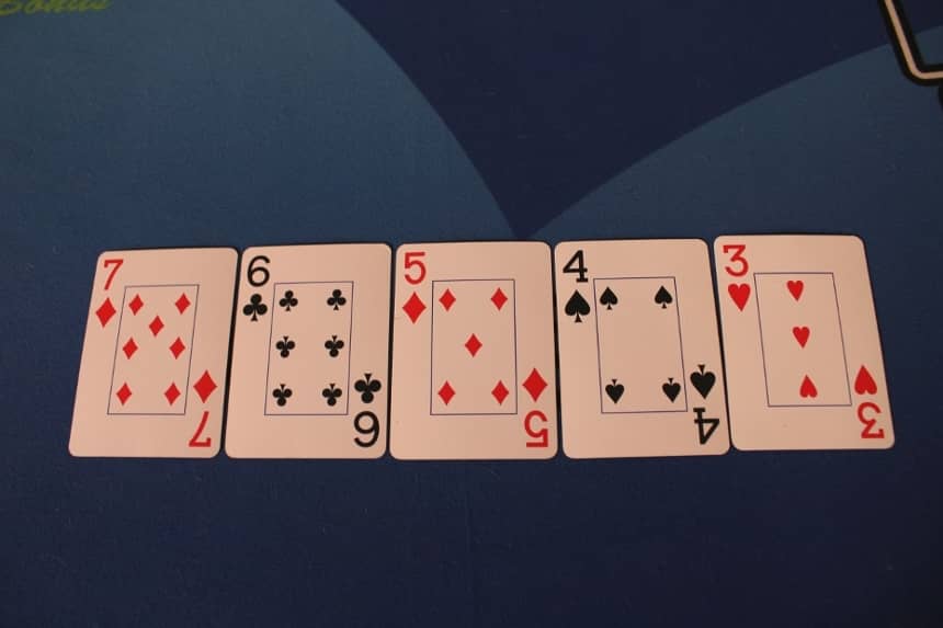 Pai Gow Poker straight example