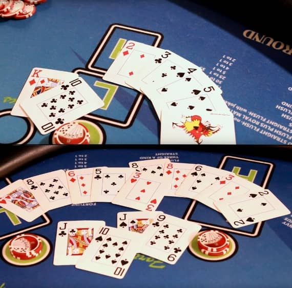Correct card spread for camera visibility