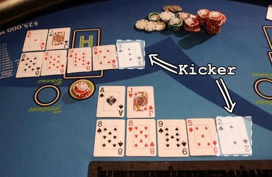 Pai Gow Poker kicker card example