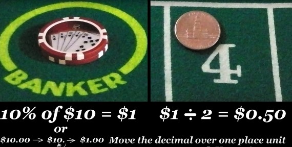 Baccarat commission math example