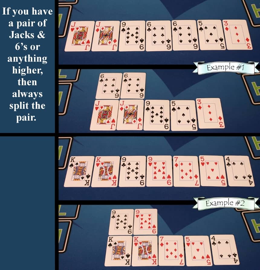 This picture is an example of two pair - Jacks or higher This picture is an example of two pair - Jacks or higher