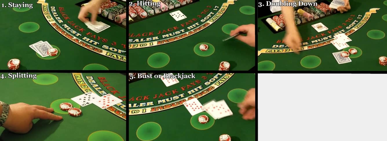 The hand signals for a handheld deck The hand signals for a handheld deck