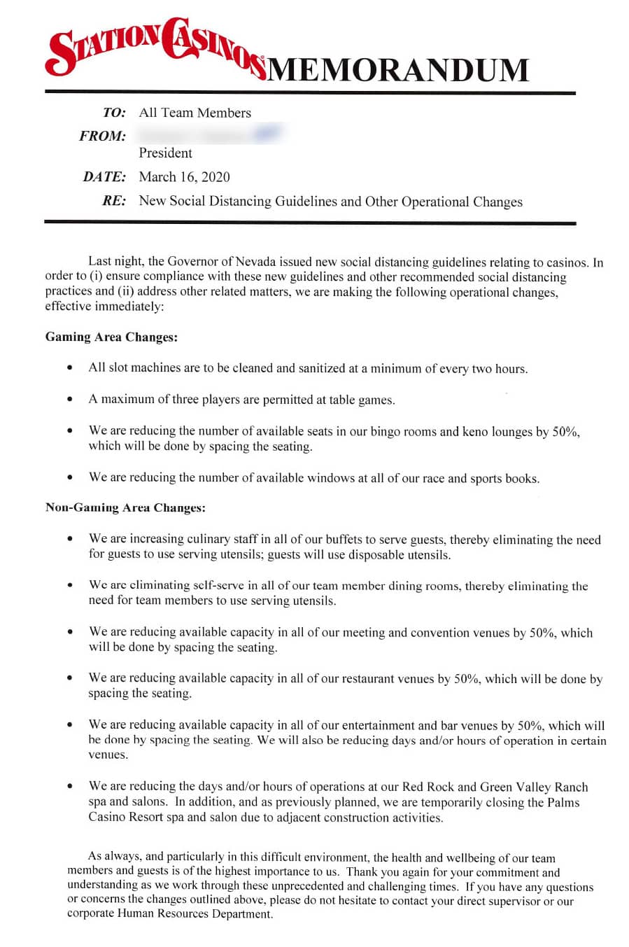 Stations Letter