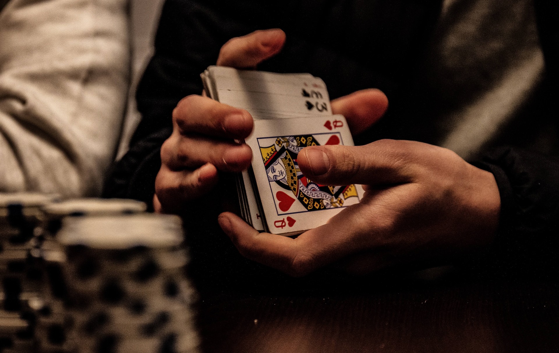 Shuffling with Large Hands