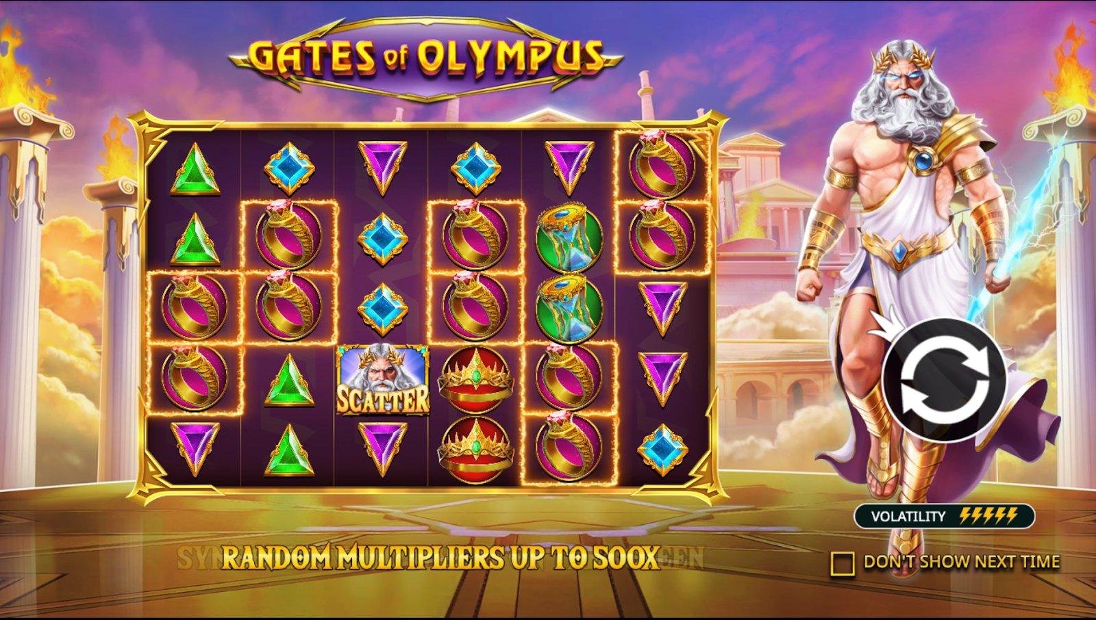 Screenshot of Gates of Olympus