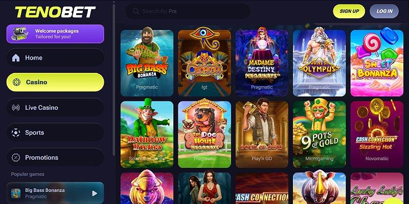Screenshot of TenoBet