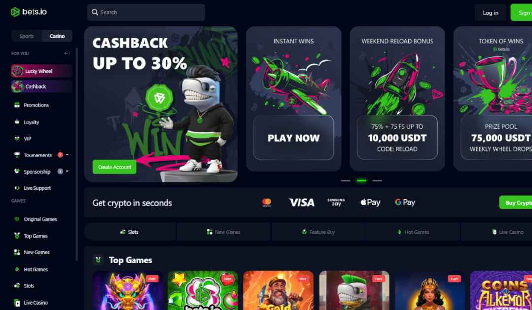 Screenshot of Bets.io