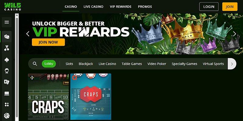 A Screenshot of Wild Casino