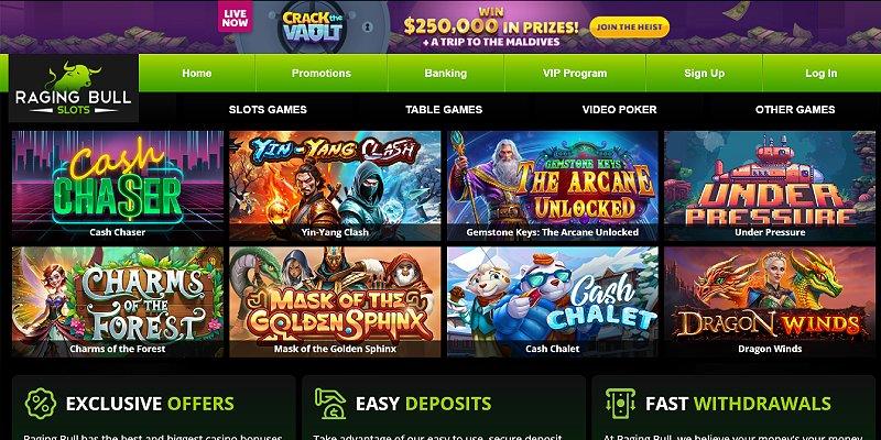 Raging Bull Slots Casino games