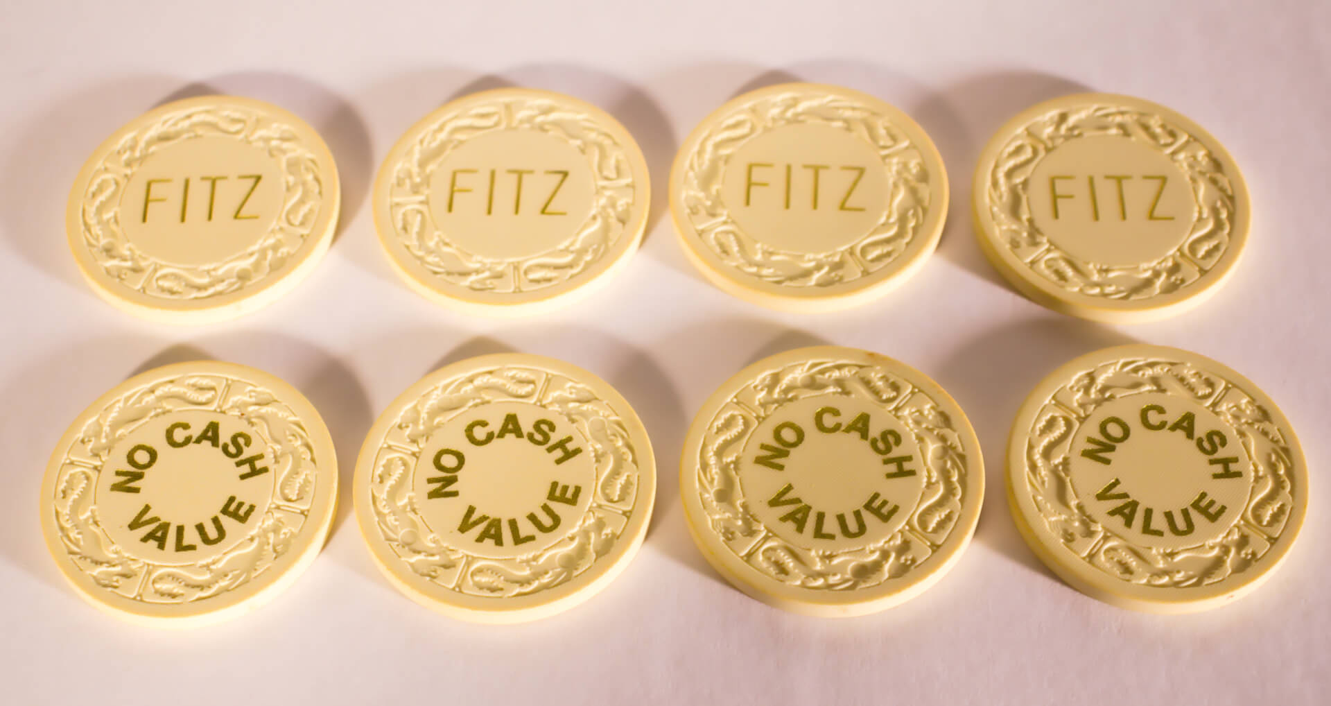 Fitz Roulette Chips White
