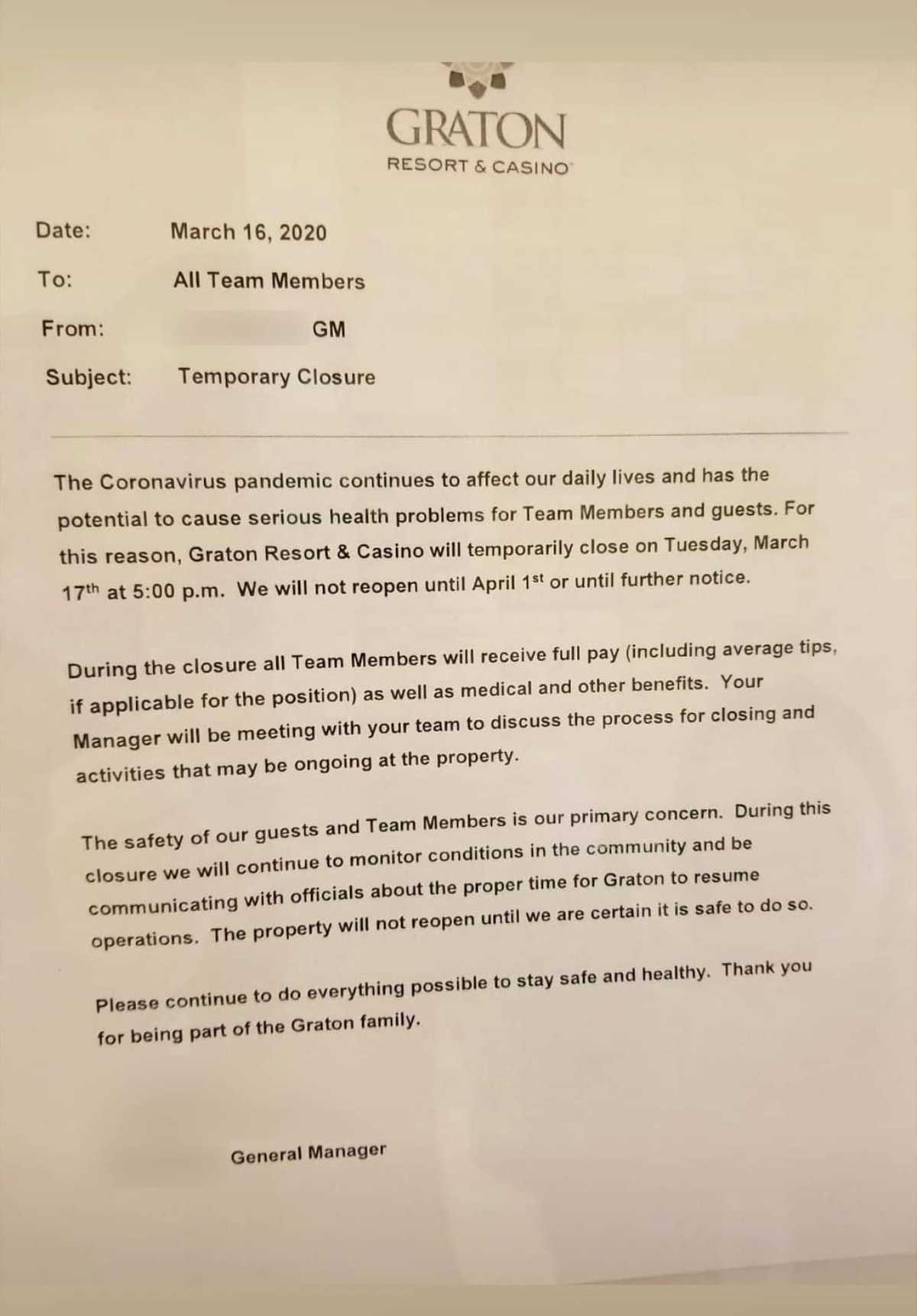 Graton Letter Graton Letter