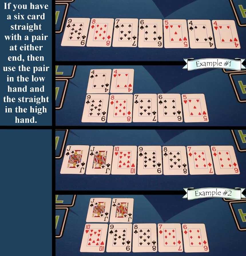 This picture is an example of a straight with a pair This picture is an example of a straight with a pair