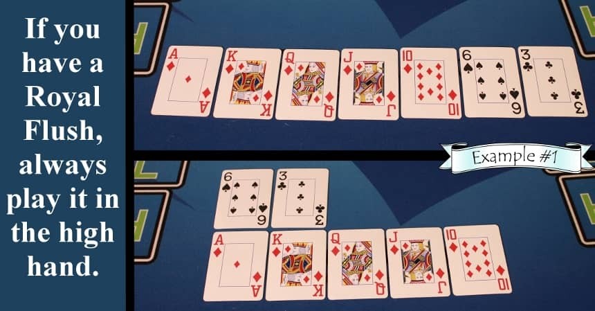Royal flush example