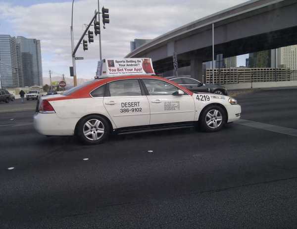Taxi driver on the Las Vegas Strip Taxi driver on the Las Vegas Strip