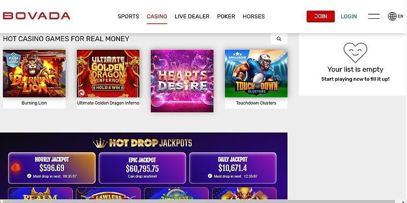 Bovada Games