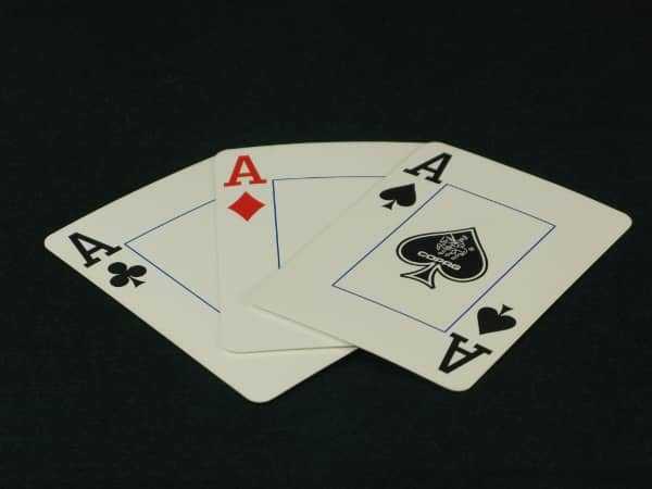 The player has three aces The player has three aces