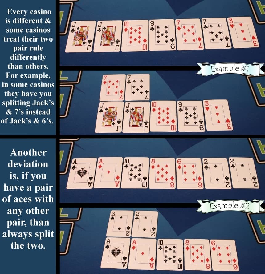 Pai Gow Poker house way casino variation note for two pair