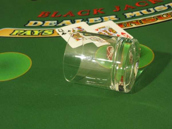 The glass is tipped over The glass is tipped over