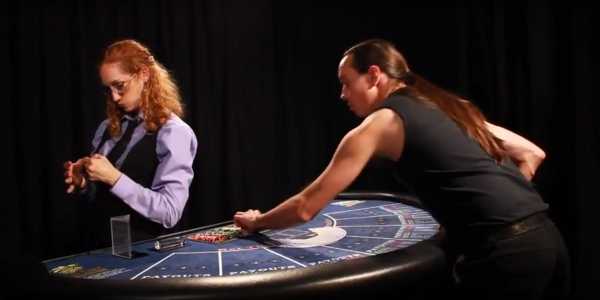 The player is stealing chips from the table