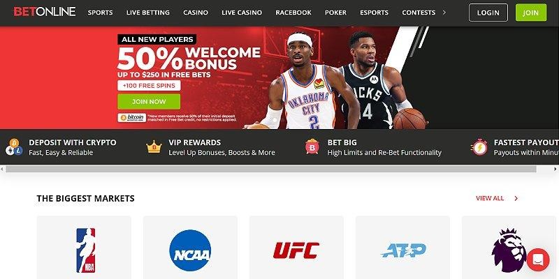 Screenshot of Bet Online