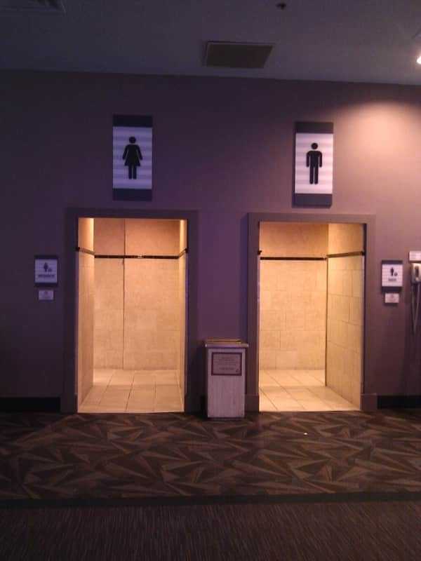 The bathrooms in a casino The bathrooms in a casino