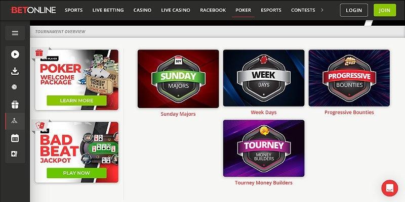 Screenshot of BetOnline