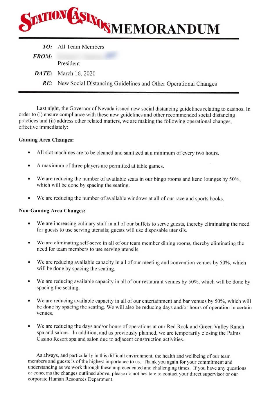 Stations Letter