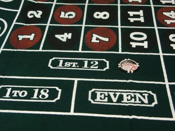 On roulette, there is a hundred dollar bet on the second dozen