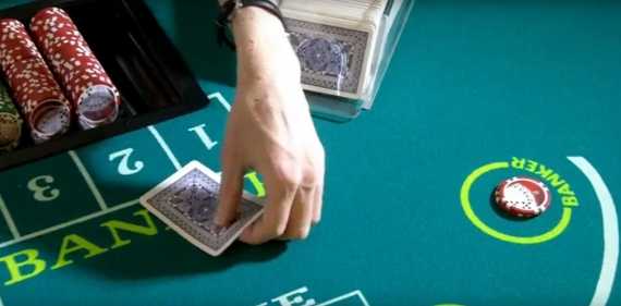 Hand placement when turning over the cards Hand placement when turning over the cards