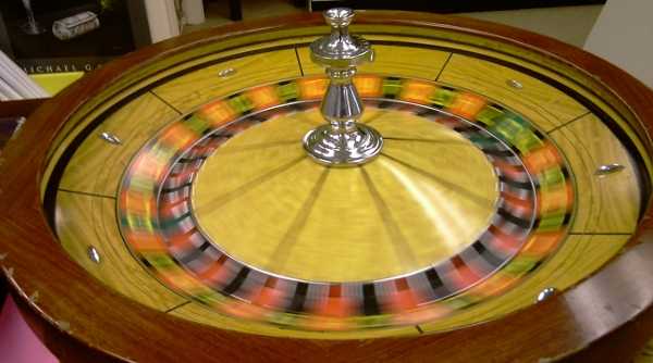 A spinning roulette wheel A spinning roulette wheel