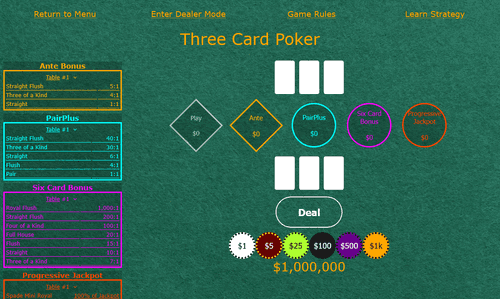 Free online practice for Three Card Lowball Poker