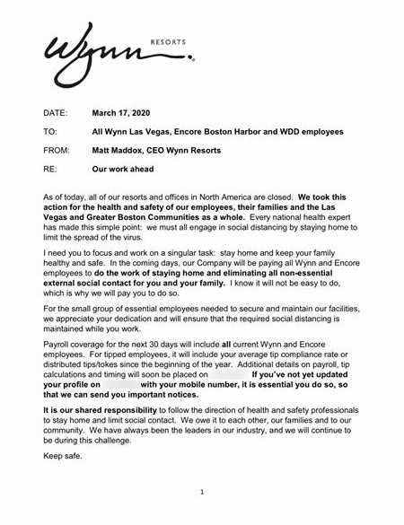 Wynn Letter Wynn Letter