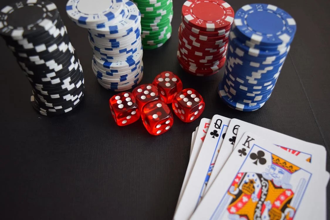 Chips, cards and dice